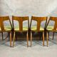 Set of 4 renovated vintage chairs, mier edition, czech vintage 1960s