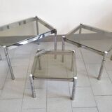 Set of 3 vintage nesting tables 1970
