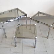 Suite de 3 tables gigognes vintage 1970