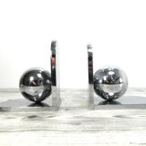Heavy chrome metal bookends