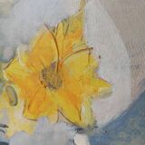 Contemporary floral composition signed