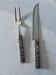 Silea 2-piece grape cutting service in silver-plated metal