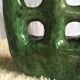 Enamelled terracotta candle holder