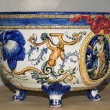 Cache-pot "poséidon" de faïence de Gien