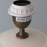 Vintage Kostka table lamp in creamy ceramic with a new custom lampshade.