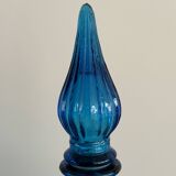 Carafe à décanter vintage en verre Empoli avec bouchon, Italie, années 1960
