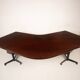 T96 Rosewood Boomerang Desk by Osvaldo Borsani for Tecno, First Edition, 1950