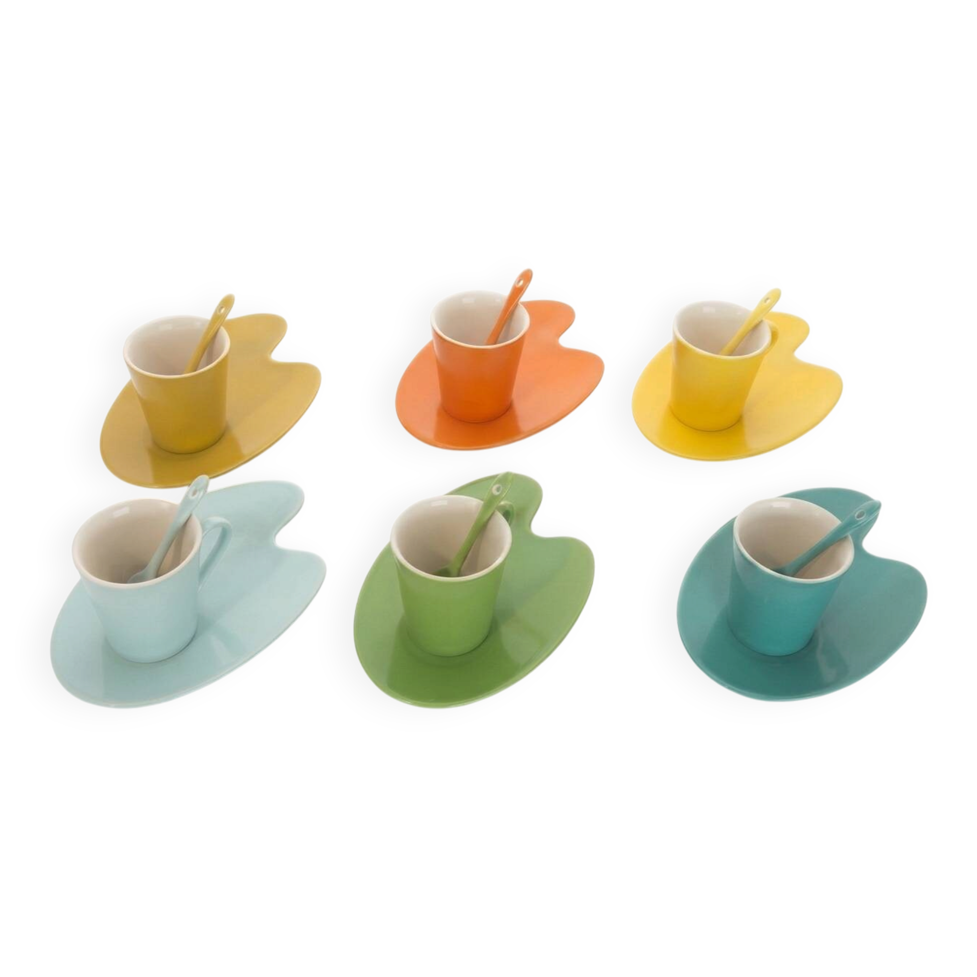 Coffee service Geneviève Lethu - Artist Palette model for 6 people