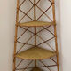 Rattan corner shelf