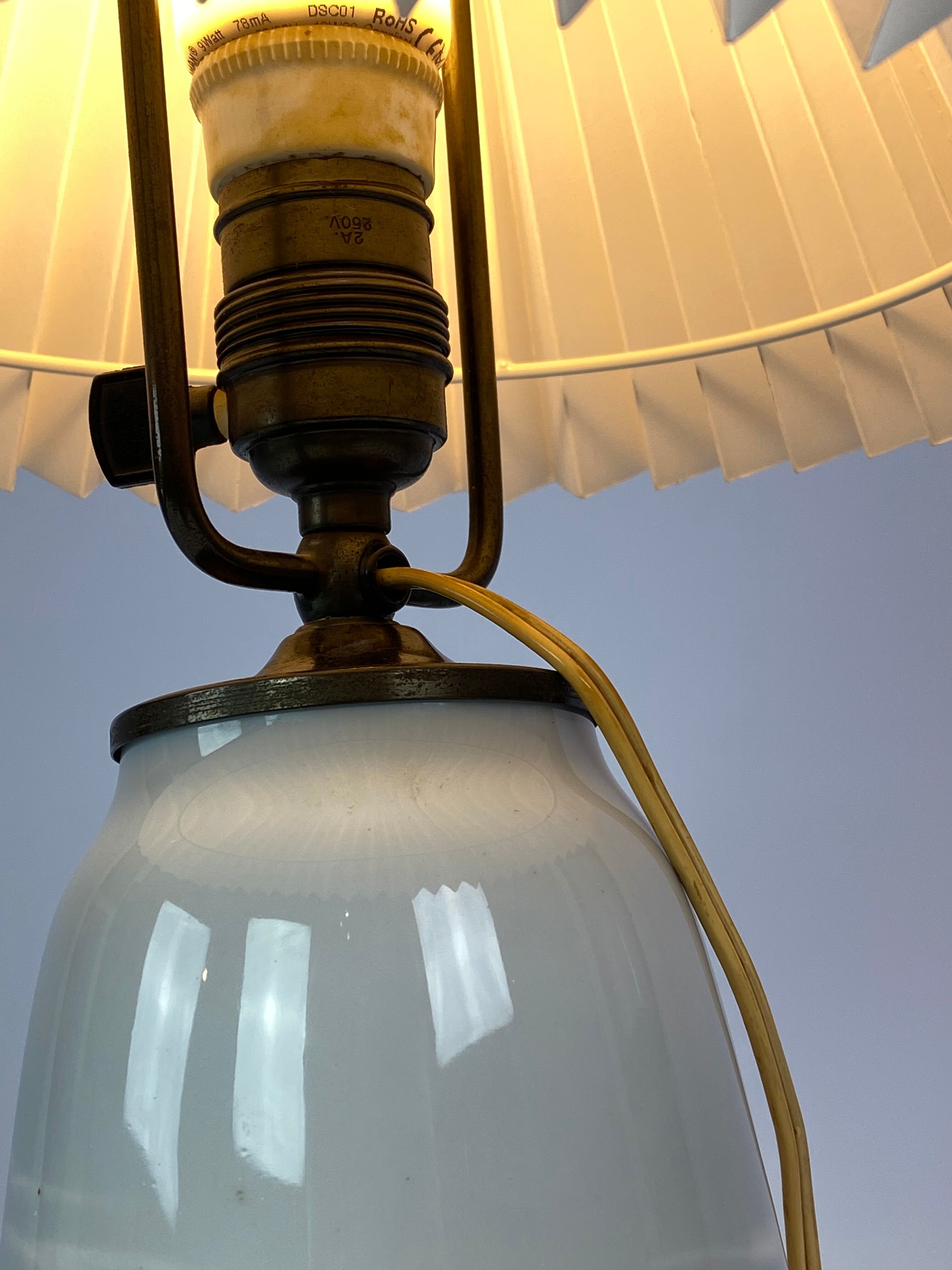 Royal Copenhagen porcelain lamp with floral motif