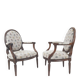 Pair of Louis XVI style armchairs