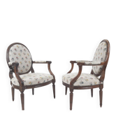 Pair of Louis XVI style armchairs
