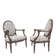 Pair of Louis XVI style armchairs
