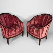 Art Deco Salon by Paul Follot in pink velvet, circa 1920