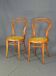 2 Chaise bistrot cannées N°14 de Joseph Hofmann "teinte merisier"