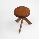 Iconic Pierre Chapo model S31 stool in elm wood, France 1974