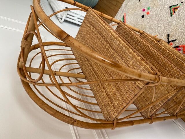 Vintage rattan shelf