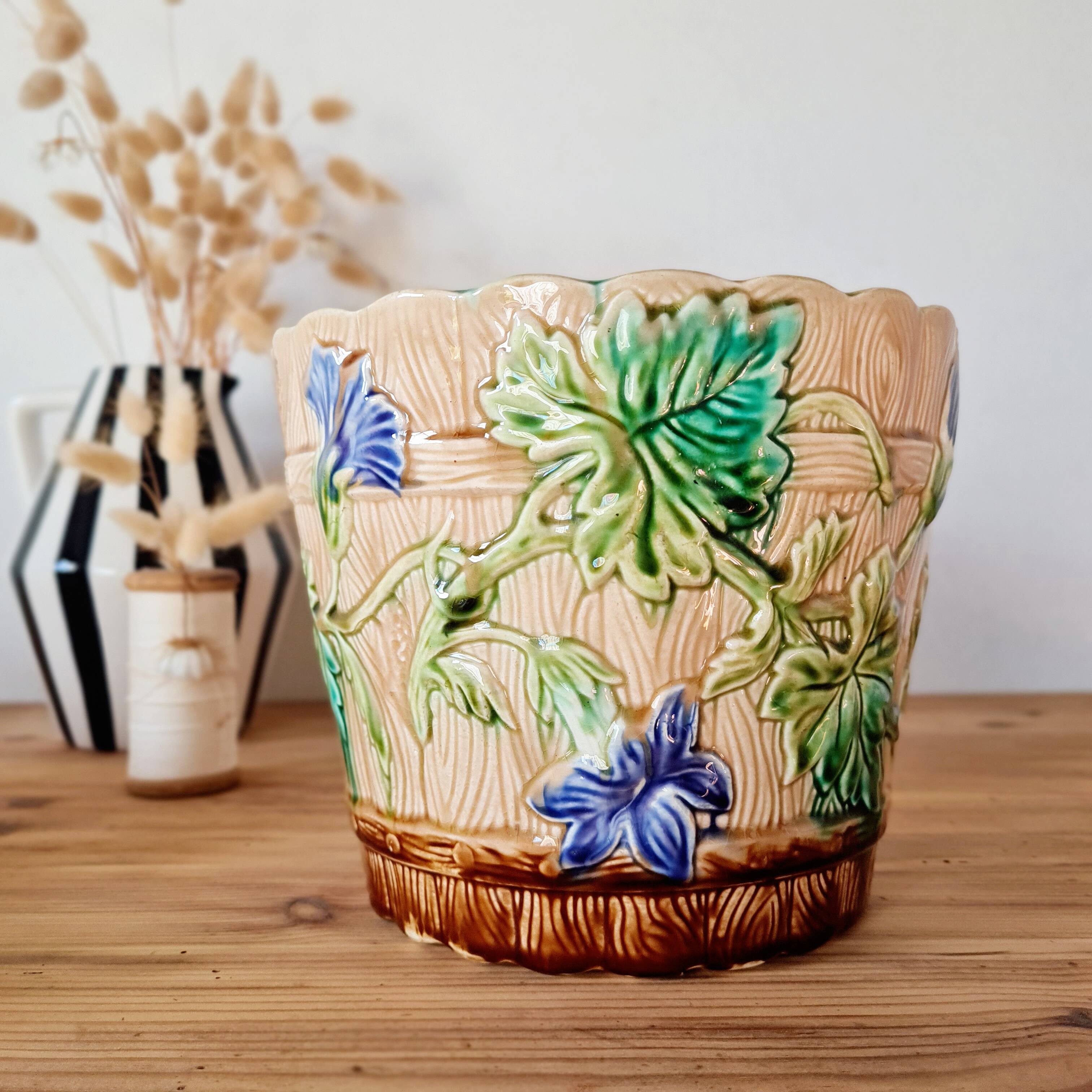 Art Nouveau earthenware cachepot