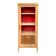 Vintage glass-fronted cabinet, raw wood, 1950s