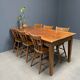 Rustic french farmhouse dining table made of oak and elm