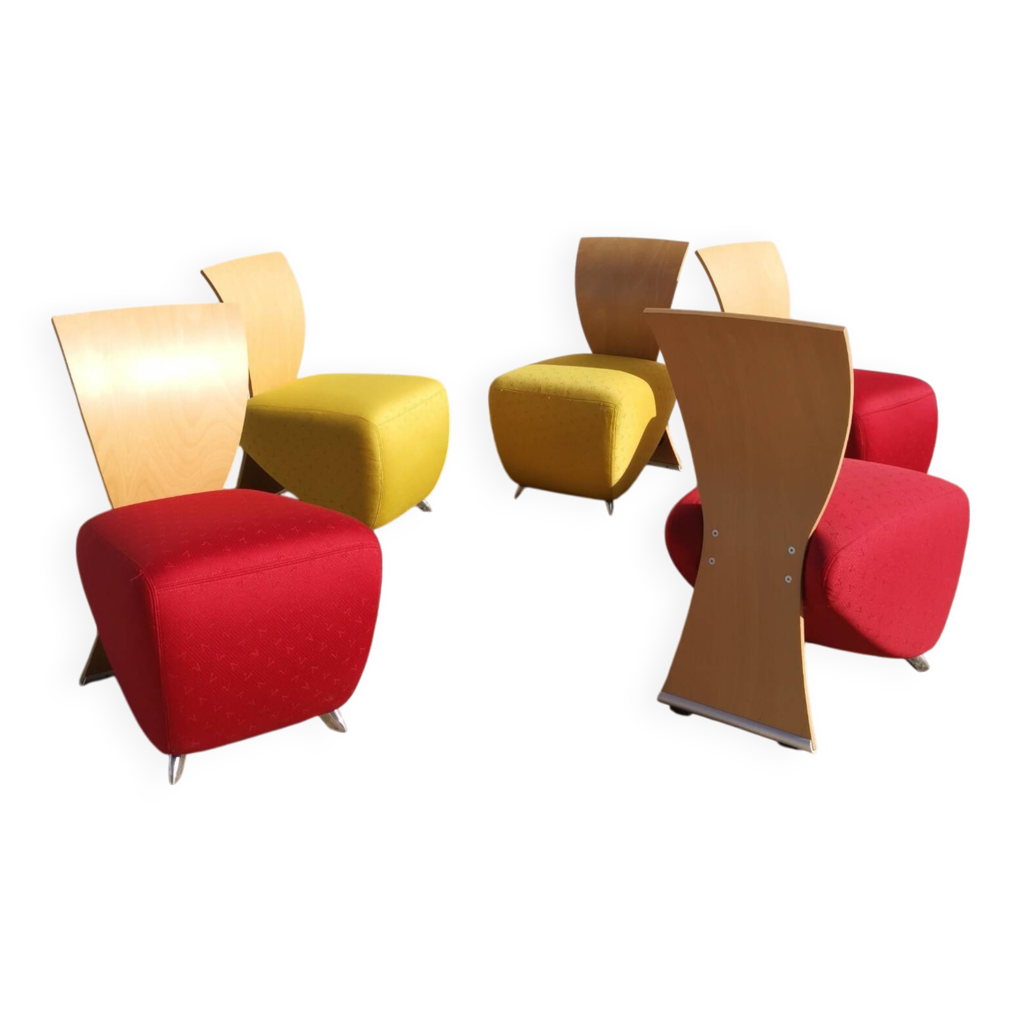 5 designer Dauphin armchairs