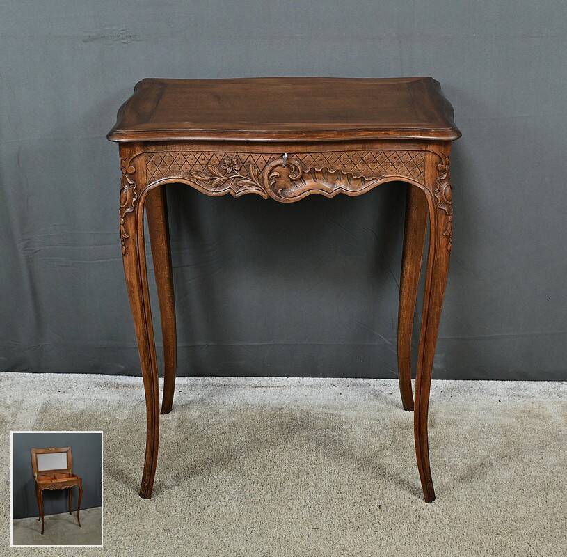 Solid beechwood workbench, Louis XV style – Early 20th century