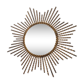 Mirror sun brass twisted, 1960 - 55x55cm