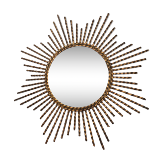 Mirror sun brass twisted, 1960 - 55x55cm
