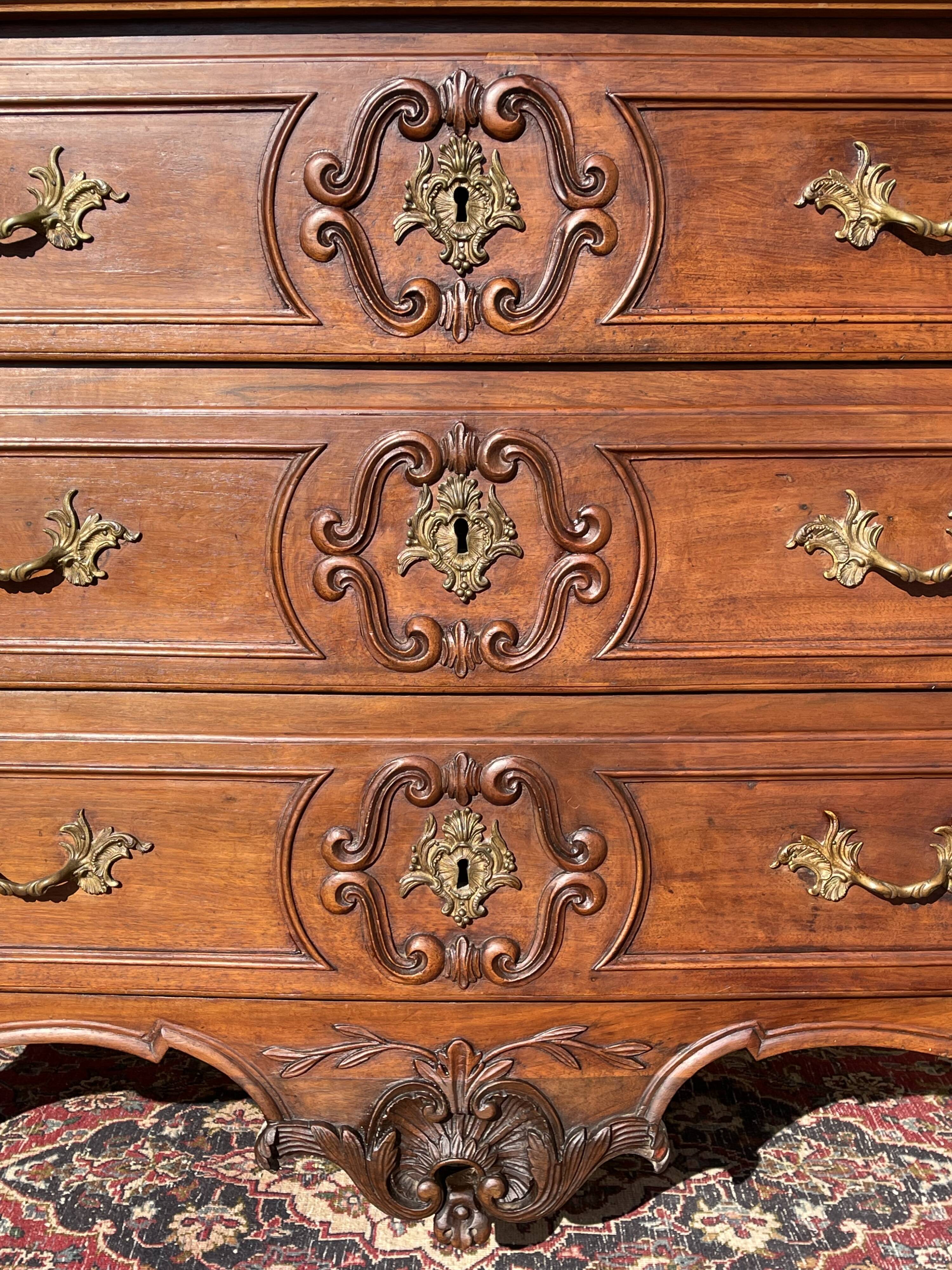 Louis XV Period Walnut Commode, 18th Century