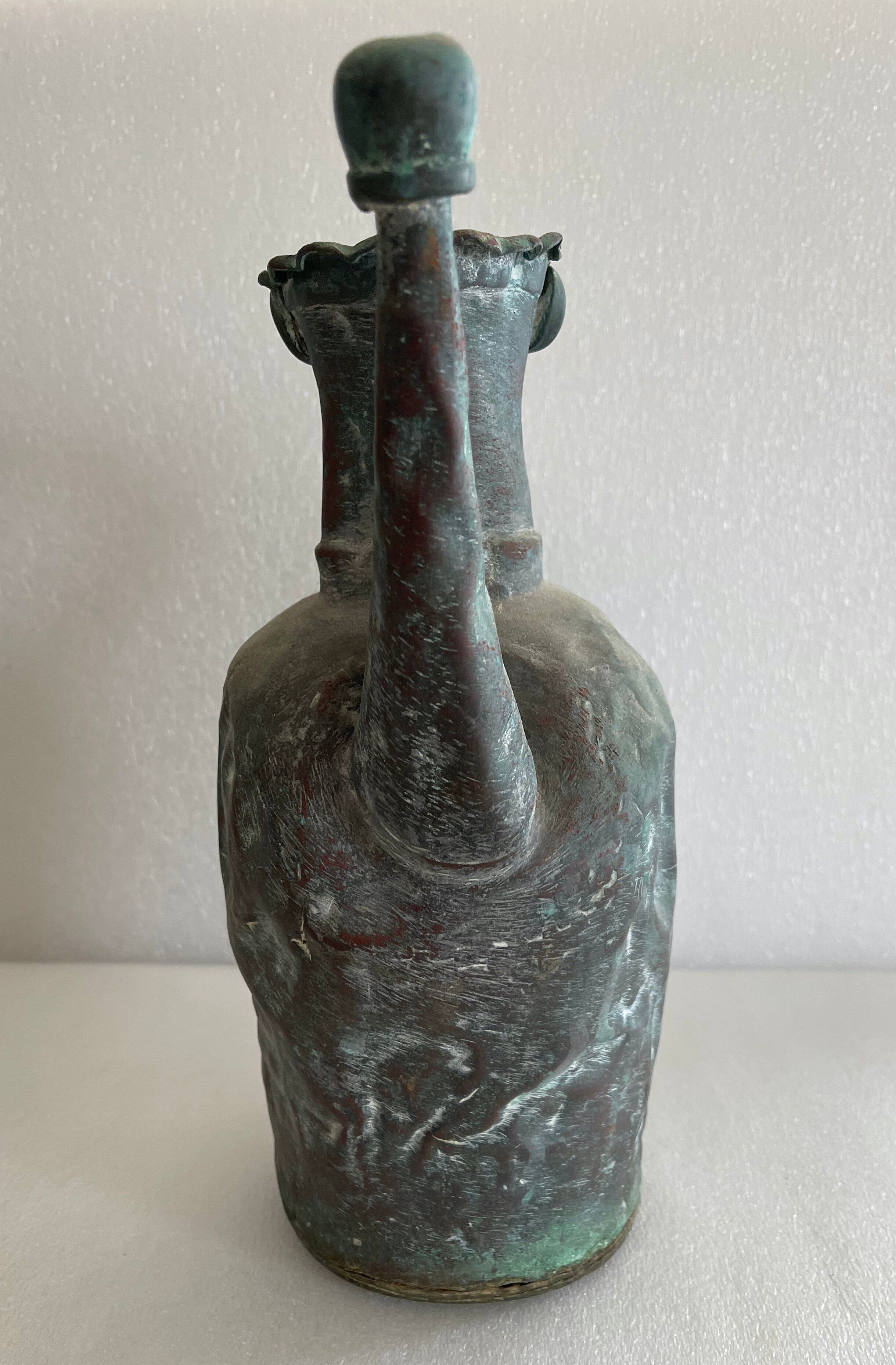 Tinned copper slave gargoulette XVII or XVIII slavery triangular trade