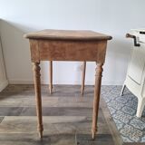 Farmhouse desk / console / side table in solid oak, country style.