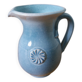 Terracotta pitcher signed Bernard and Geneviève Blanc, Poteries du Queyras