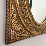 Old gilded carved wooden mirror - 56x47cm