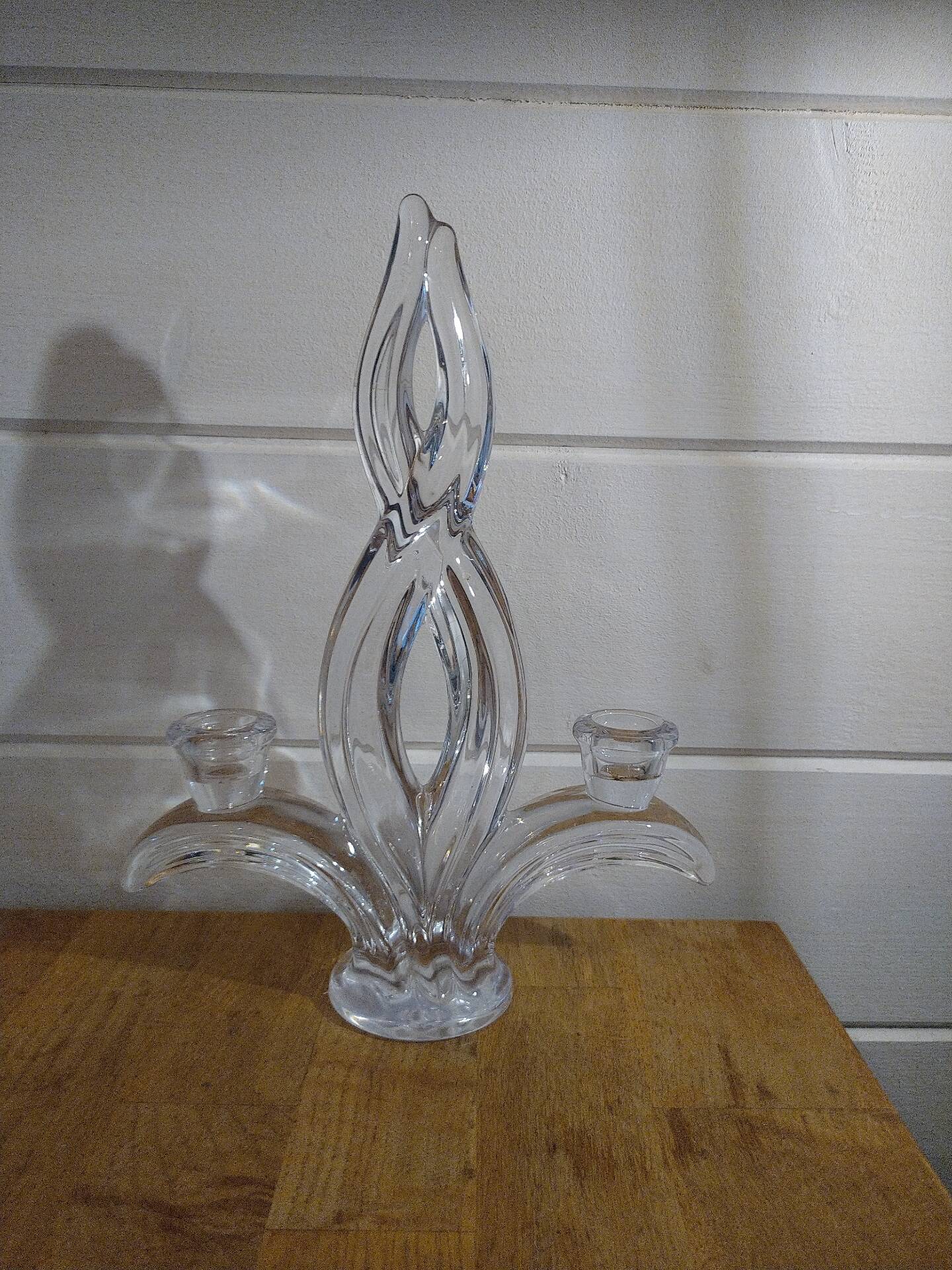 4 crystal lily candle holders from Vannes le Châtel.