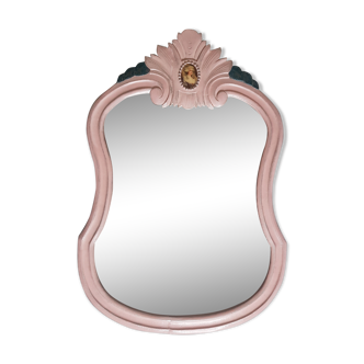 Louis XV style mirror in solid wood and antique medallion