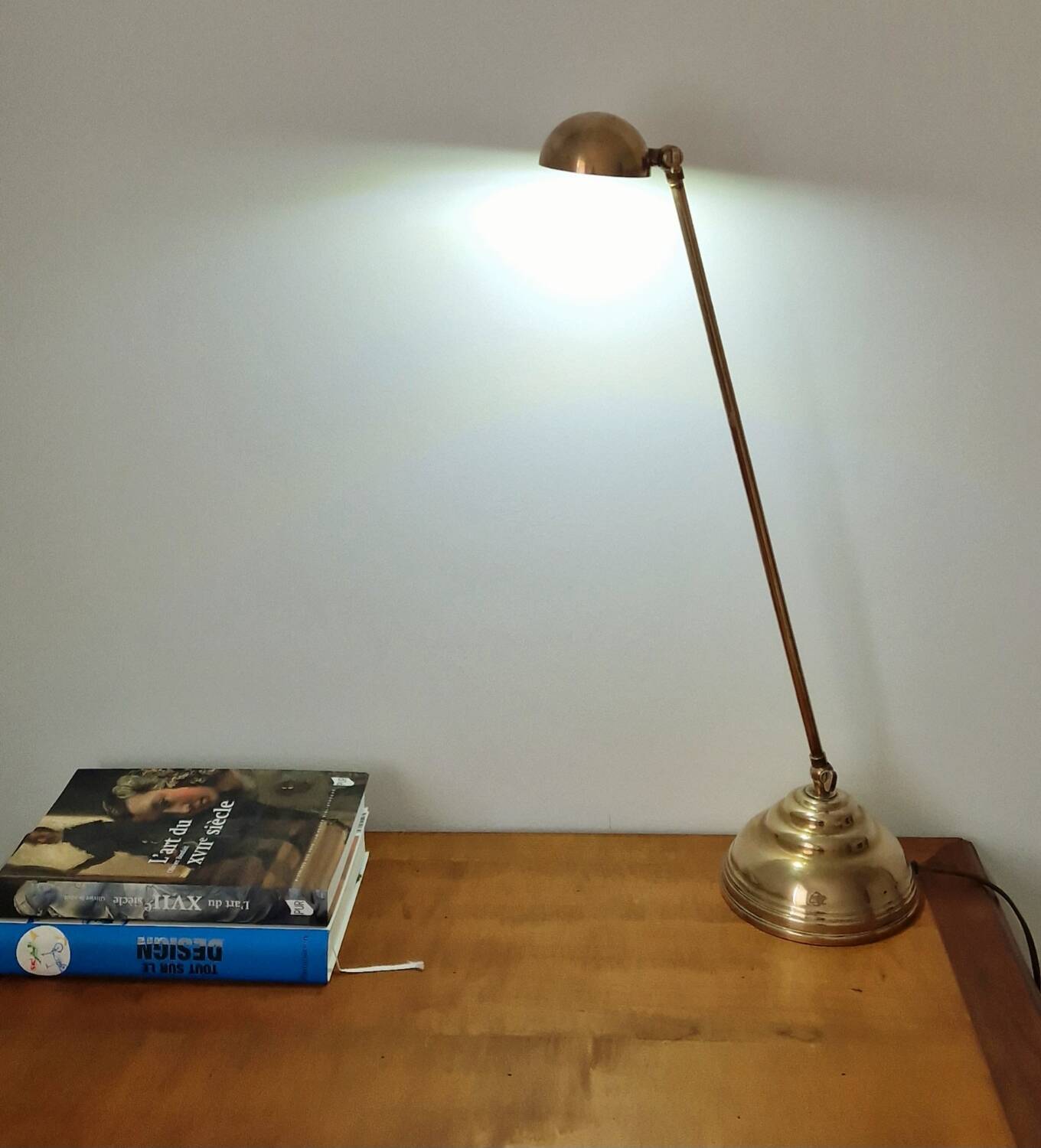80s brass desk lamp