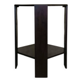 Vintage wooden pedestal table in art deco style