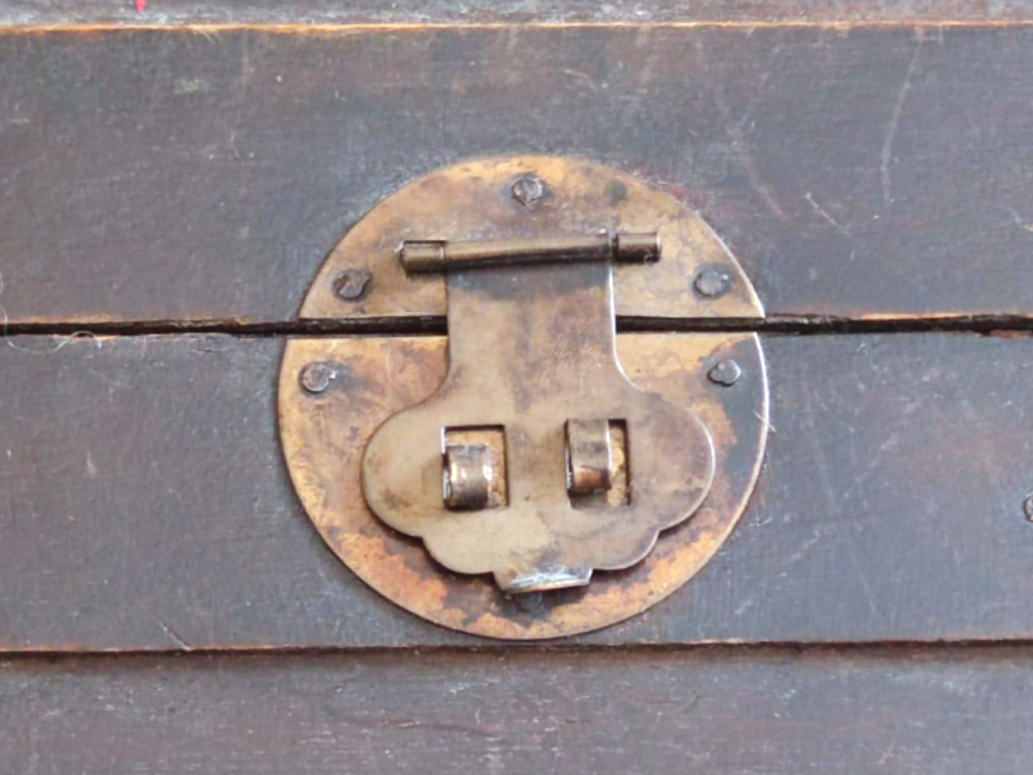 Vintage wooden and leather chest/box