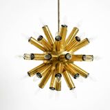XXL 1960s Space Age brass ceiling lamp by J.T. Kalmar with 43 arms | 66 cm