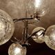 Suspension vintage Space Age en verre et chrome