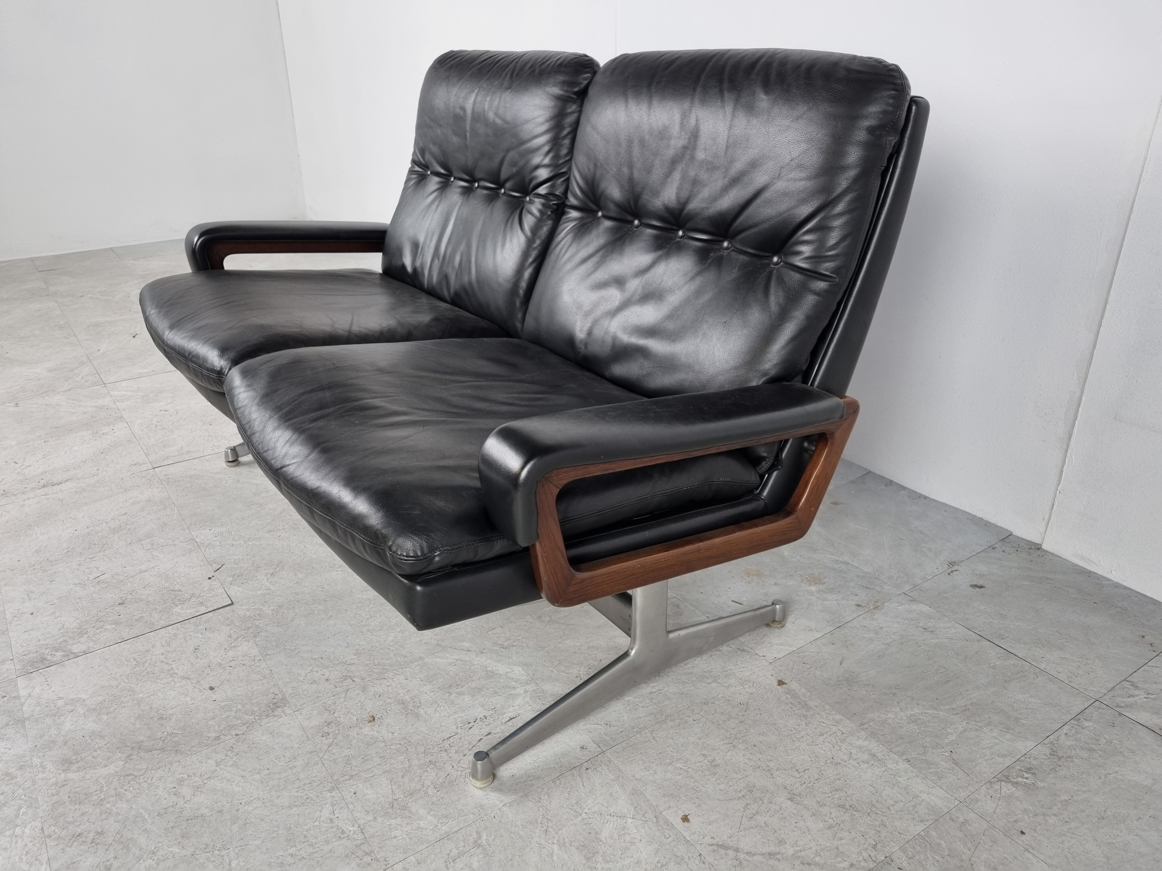 Vintage strässle international king sofa by andré vandenbeuck, 1960s