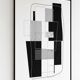 Black and White Abstract Art Mural – Modern Geometric Illustration