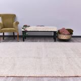 Wool Shaggy rug 200x300 cm , Hand made wool apricot orange carpet