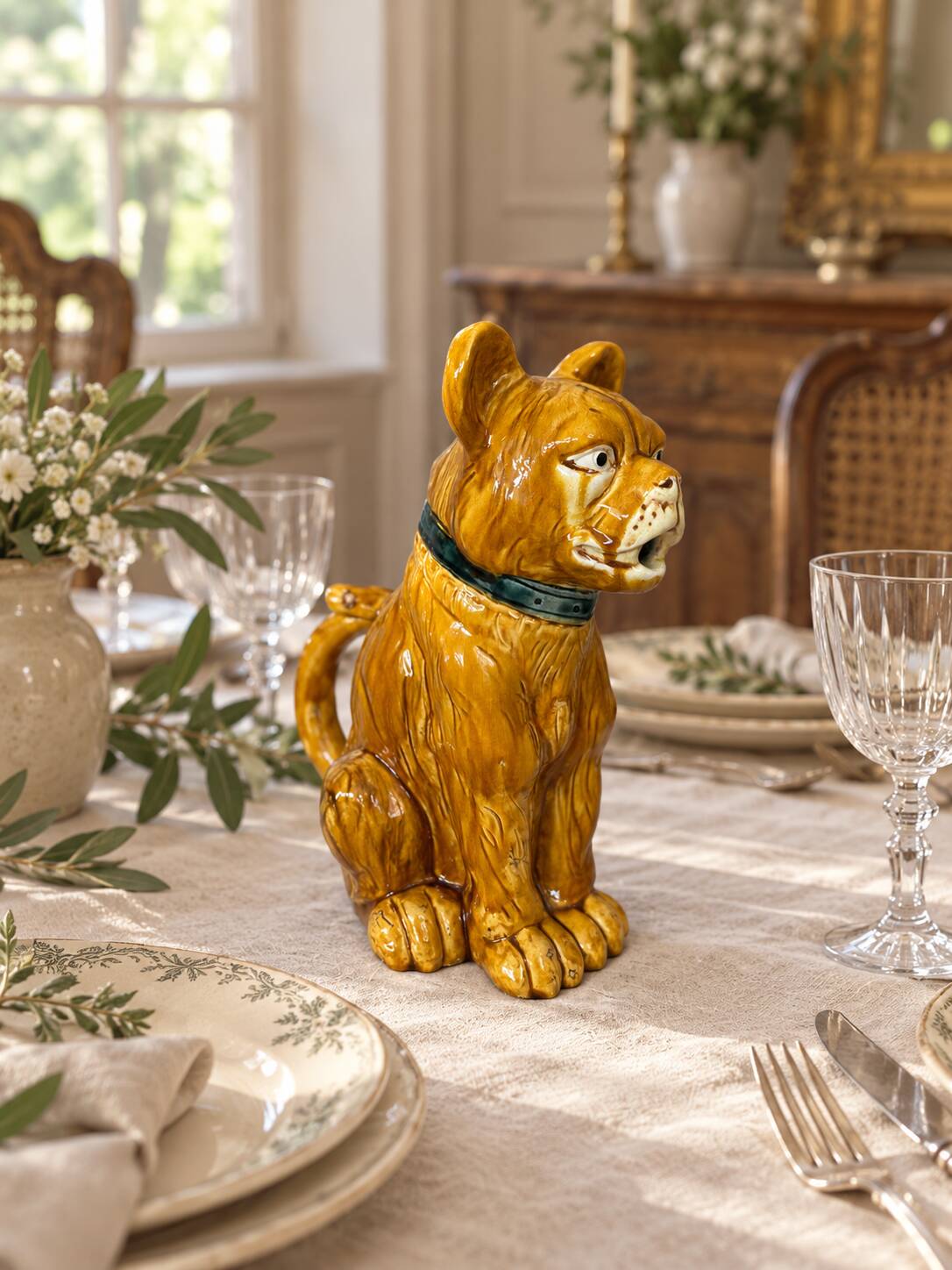 Dog ceramic jug