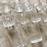 Mismatched vintage water glasses