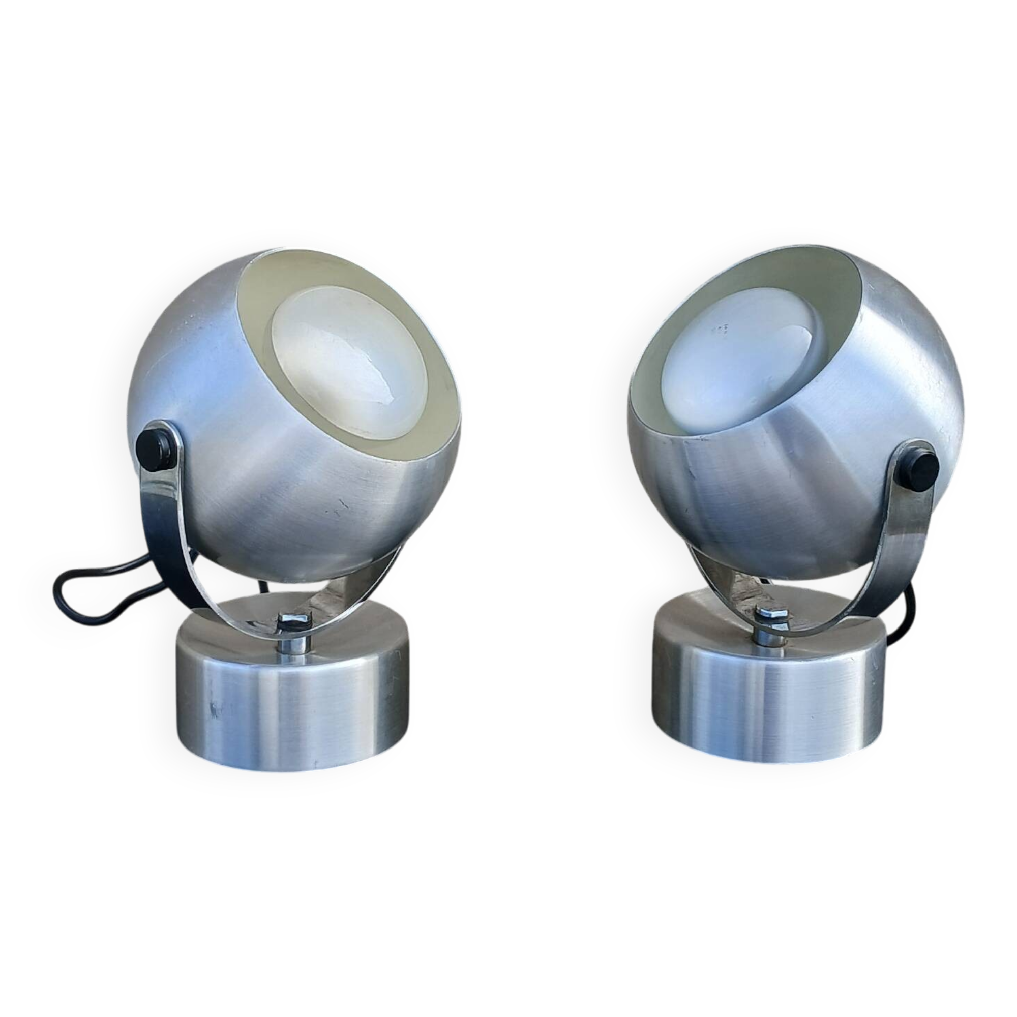 1970s eye ball lamp pair