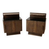 Set of two nightstands by Jindřich Halabala for UP Závody, 1940s, Czechoslovakia, 55 x 45 x 38 cm