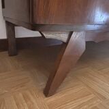 1950s linen wardrobe, shelves, central mirror