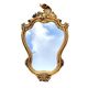 Old wall mirror in golden resin rococo style - made in france