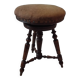 Antique Napoleon III Adjustable Round Piano Stool